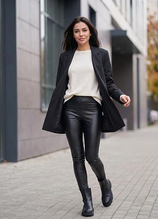 Черный двубортный жакет/пиджак «бочонок» oversize (uk 12 / l) made in u.k.