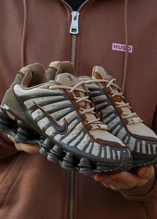 Кроссовки мужские nike shox tl brown