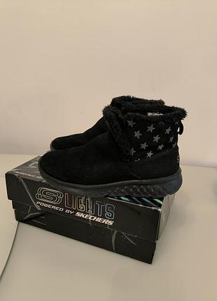 Черевики для дівчинки skechers  чорні, розмір 29-30, довжина устілки 20 см
