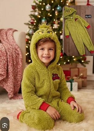 Піжама-кігурумі комбінезон з капюшоном грінч the grinch 10-12 років.