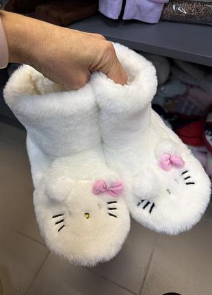 Високі домашні капці hello kitty