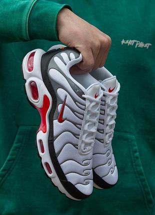Кросівки чоловічі nike air max tn plus white grey red