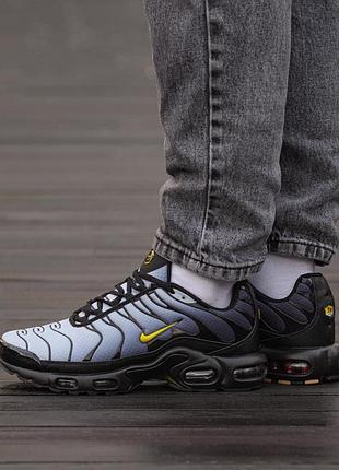 Кроссовки мужские nike air max tn plus black white yellow