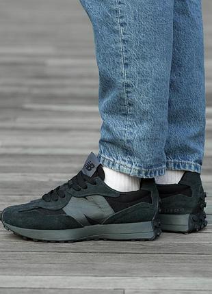 Мужские кроссовки new balance 327 black grey