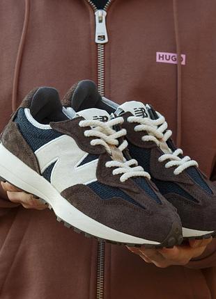 Мужские кроссовки new balance 327 brailedпишем earth brown
