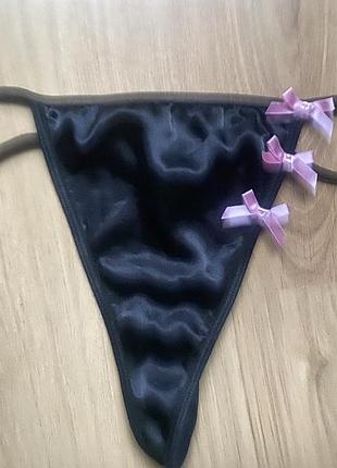 Діночі трусики стринги з бантами розмір l ann summers