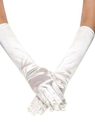 Винтажные атласные вечерние (опельные) удлиненные перчатки handschuh peter
