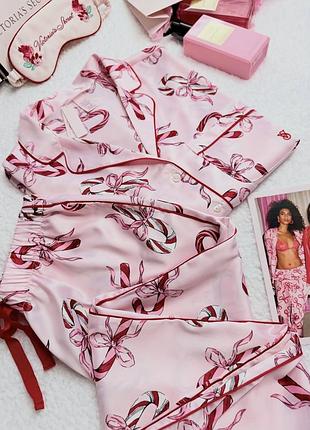 Піжама сатинова зі штанами victoria’s secret оригінал