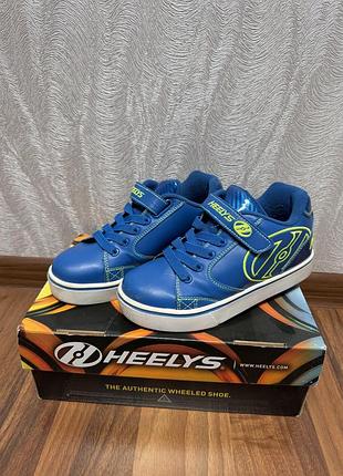 Кросівки дитячі heelys на колесах сині, розмір 34