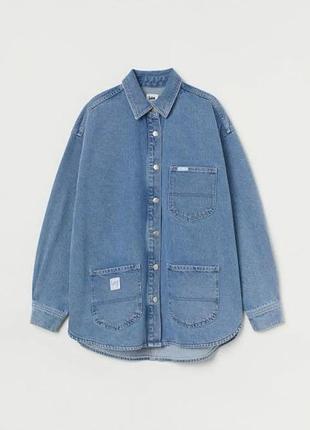 Куртка жіноча джинсова lee x h&m синя розмір m