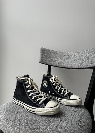 Осінні замшеві високі кеди взуття кросівки converse all star