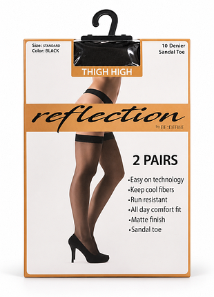 Панчохи жіночі reflection by be:define — чорні, 10 den, 2 пари