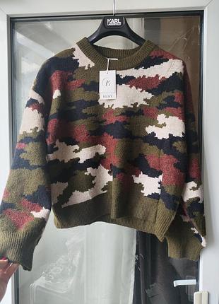 Новый свитер с шерстью оверсайз kilky paris «solay» с биркой. one size (s-l)