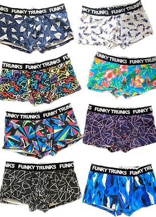 Яскраві чоловічі труси-боксери funky trunks blue hawaii (бавовна), розмір l