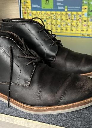 Черевики чоловічі clarks atticus lt mid темно-коричневі шкіряні 44.5 eur