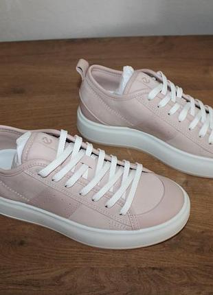 Женские кожаные кеды ecco street ace, 37 размер