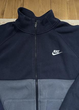 Чоловіча кофта nike на змійці, синя 2