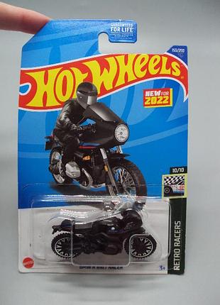 Модель hot wheels черный мотоцикл retro racers bmw r ninet racer бмв No19072с
