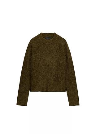 Zara вкорочений светр з альпакою та вовною