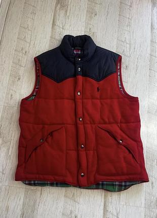Тепла яскрава дилетка безрукавка polo ralph lauren