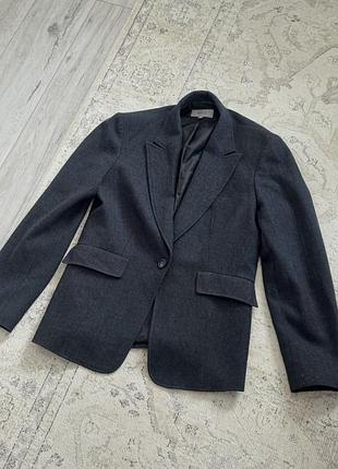 Піджак жіночий marks & spencer вовняний сірий розмір 12 (s-m)