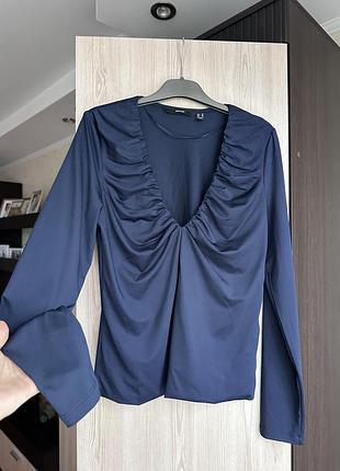 Лонгслів тканина масло з вирізом та доапуванням zara