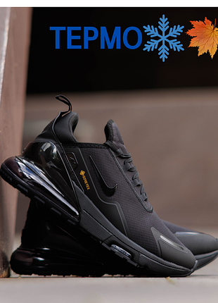 Чоловічі термо кросівки nike air max 270 gore-tex triple black nd