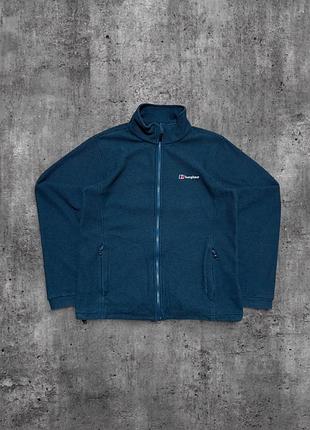 Кофта berghaus оригінал синя вітровка бергхаус флісовий жакет на замку аутдор база
