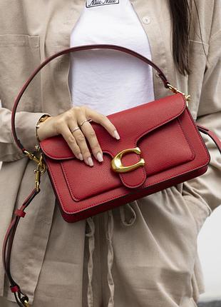 Сумка coach tabby shoulder bag 26 червона