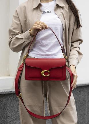 Сумка coach tabby shoulder bag 26 червона 2