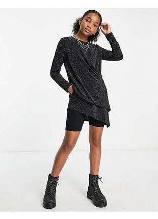 Асимметричная кофта с люрексом на девочку river island