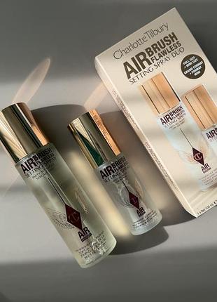 Charlotte tilbury  airbrush flawless setting spray duo фіксатор