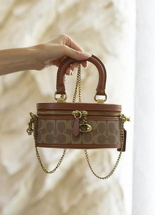 Сумка coach trail crossbody 12 in signature canvas