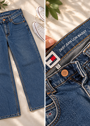 Джинси жіночі tommy jeans daisy jean low baggy сині xs-s