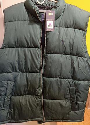 Чоловіча жилетка без капюшона polo ralph lauren зелена