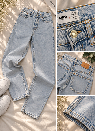 Джинси жіночі mango denim світло-блакитні розмір xs (34)