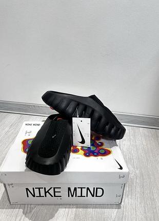 Nike mind чорні кросівки/слайди
