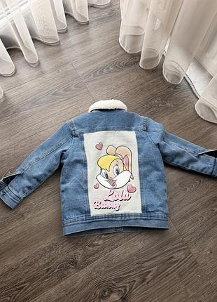 Куртка джинсова для дівчинки з малюнком lola bunny