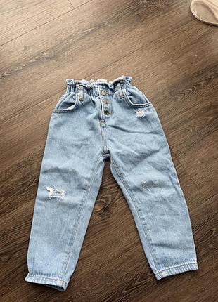 Джинси для дівчаток zara блакитні