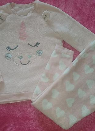 Піжама для дівчинки махрова 8-9 років