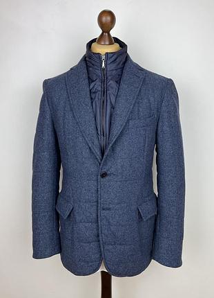 Boggi milano insulated blazer jacket утеплений піджакʼжакет м`яка вовна боггі