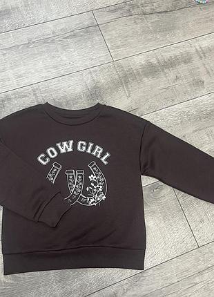 Світшот для дівчинки primark шоколадний, 6-7 років, 122 см