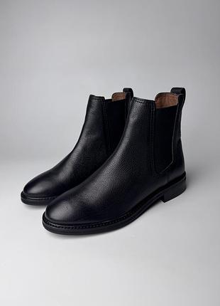 Шкіряні жіночі челсі h&m leather осінні ботинки