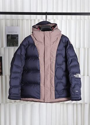 Зимовий пуховик куртка tnf 700 the north face ue pioneer design series puffer jacket тнф зе норт фейс 7wa1nyc фіолетовий бежевий