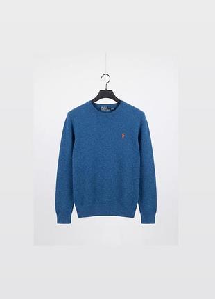 💙 шерстяний светр polo ralph lauren 100% вовна / оригінал / синій
