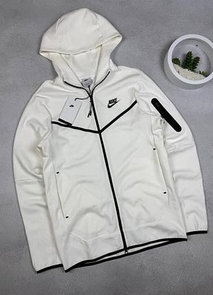 Спортивна кофта чоловіча nike tech fleece біла