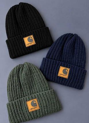 В’язана шапка carhartt з м’якого акрилу