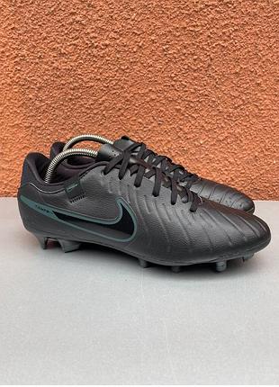 Оригінальні чоловічі футбольні бутси nike tiempo legend 10 pro fg 41-42 розмір 26.5 см чорного кольору