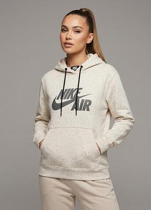 Жіноча толстовка nike air у світло-сірому меланжевому або кольорі