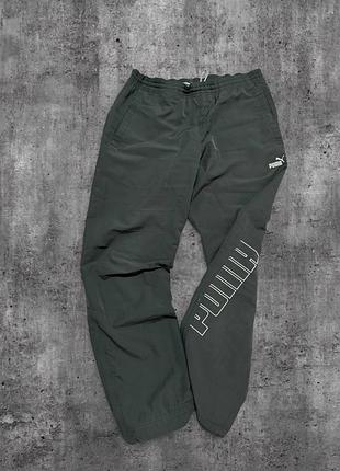 Штани puma оригінал чорні спортивні джогери пума чоловічі плащовка спорт